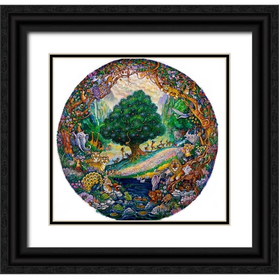 Bell, Bill 12x12 Black Ornate Wood Framed with Double Matting Museum Art Print Titled - Paradise (Pc)