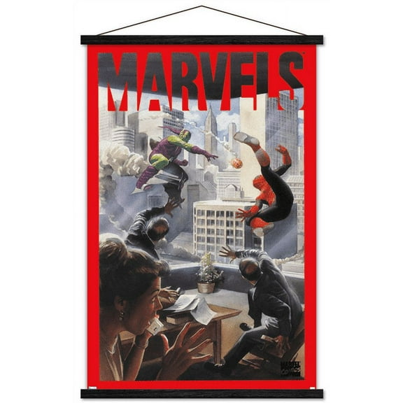 Marvel Comics - Spider-Man - Age of Marvels Wall Poster with Wooden Magnetic Frame, 22.375" x 34"