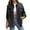 Black, variant on Dpytoraw Women's Trendy Ripped Oversized Denim Jacket Casual Long Boyfriend Distressed Denim Jacket