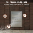 thumbnail image 6 of Outdoor Kitchen Drawers 16"Wx21.5"Hx18"D,Flush Mount Triple Access BBQ Drawers with Stainless Steel Handle,BBQ Island Drawers for Outdoor Kitchens or BBQ Island Patio Grill Station, 6 of 6