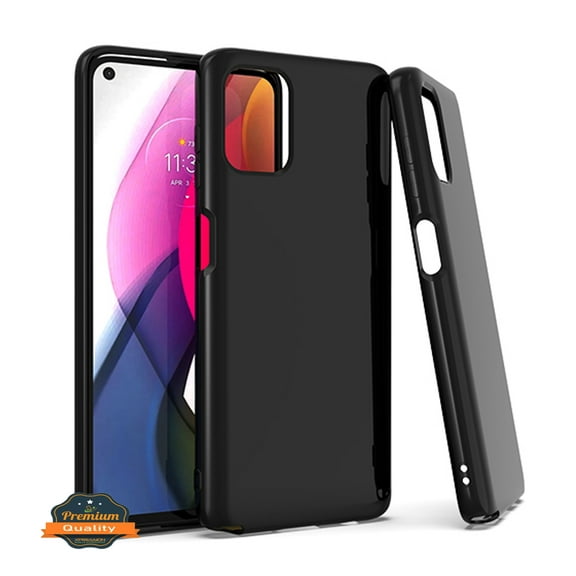 Xpression Case for Motorola Moto G Stylus 2021 Ultra Slim Thin Silicone Soft Skin Flexible TPU Gel Rubber Candy Gummy Protective Hybrid Phone Cover [Black]