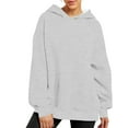 thumbnail image 4 of Aloohaidyvio Hoodies for Women,Womens Fashion Button Hoodies Pocket Long Sleeve Blouse Casual Tops Sweatershirt, 4 of 6