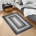 thumbnail image 2 of HOMERRY Braided Area Rug 2x3 Modern Bordered Rug Gray Washable Area Rug Boho Farmhouse Doormat, 2 of 7