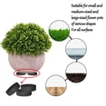 thumbnail image 2 of Soporte invisible para macetas JM paquete de 24 Patas de goma negras para elevar plantas, 2 of 5