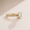 thumbnail image 4 of vylahjewellery Oval Cut Bridal Ring Set with Pave Diamond Band, Moissanite Wedding Ring Set for Her, Engagement Ring, 14K Yellow Gold Vermeil Rings, 4 of 7
