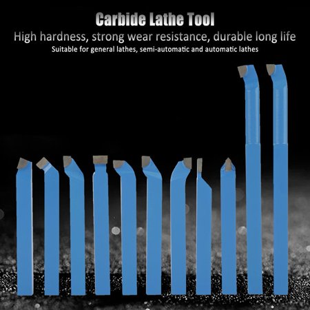 - EECOO 11Pcs 12*12mm Lathe Tools Carbide Tipped Welding Milling Cutting Turning Tool Set,Carbide Turning Tool,Turning Tool