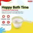 thumbnail image 2 of DOLU Foldable Bath Ladle for Compact Toddler Wash Tub, Ages 6+ Months, Relax Eco Green, 2 of 5