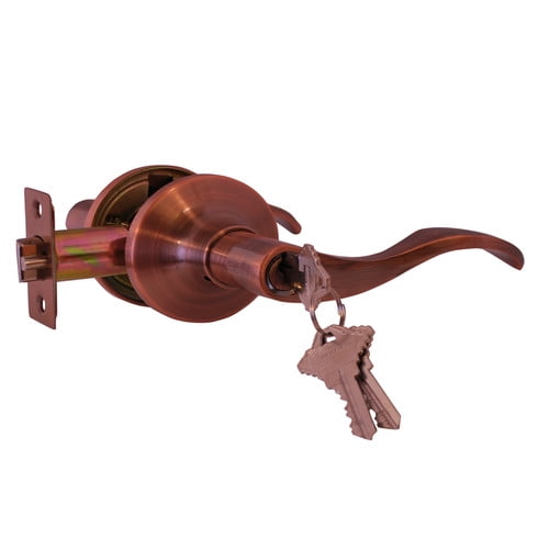 Constructor PRELUDE Entry Door Lever Handle Lock Set Antique Copper