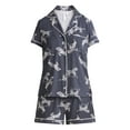 thumbnail image 6 of Joyspun Women's Dreamy Soft Collection Notch Collar Top and Shorts Pajama Set, 2-Piece, Sizes XS-3X, 6 of 6