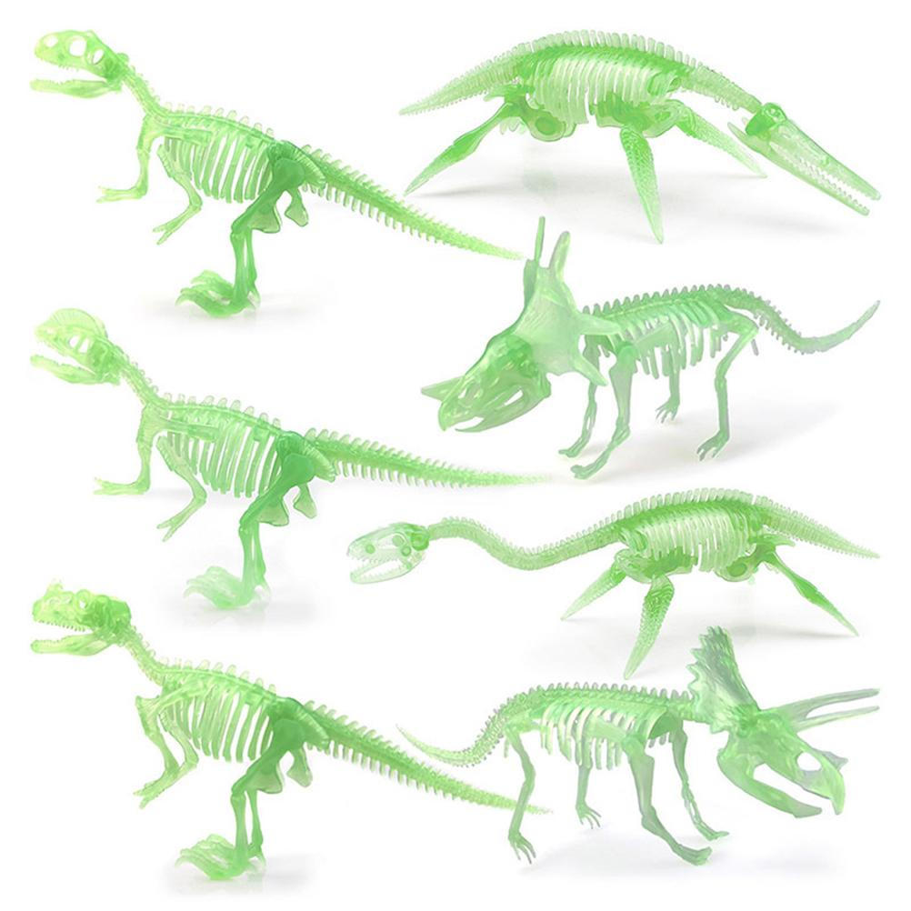 Bestope 7 Pcs Luminous Dinosaur Fossil Skeletons Fluorescent Dinosaur