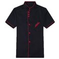 thumbnail image 4 of Veste de Chef à Manches Courtes et Longues Unisexe Uniforme de Service de Cuisine d'Hôtel, 4 of 5