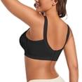 thumbnail image 4 of Ohufall Women's Lace Bras Underwire Wide Straps Fashion Backless Bra Thin Breathable Push-Up Support Daily Underwear, 4 of 5