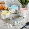 thumbnail image 2 of Gibson Home Morning Mist 15 oz 4-Pack Belly Shaped Stoneware Mugs, 2 of 5