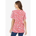 thumbnail image 2 of Woman Within Plus Size Perfect Printed Short-Sleeve V-Neck Tee, 2 of 6