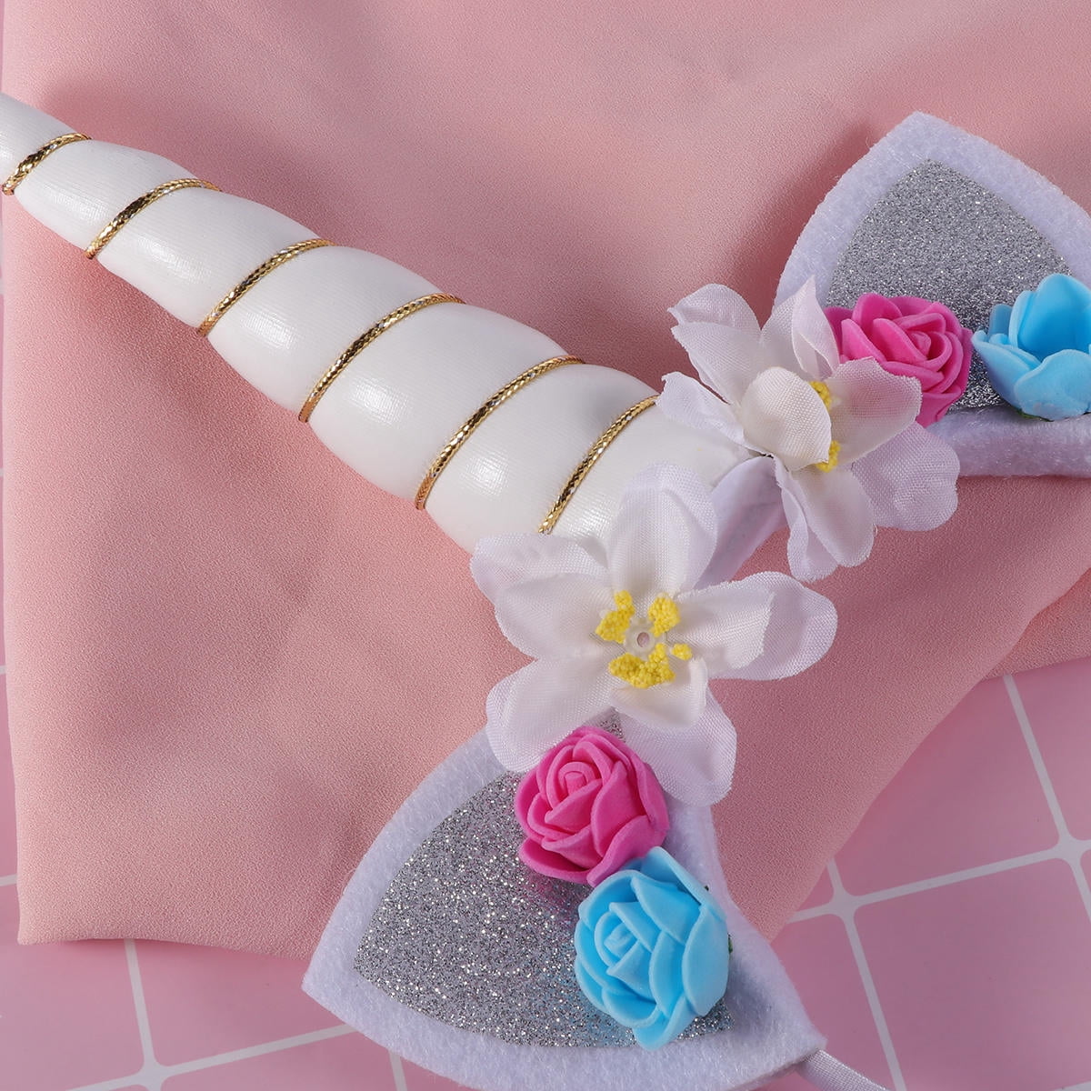 DEMACRIO 1Set Unicorn Horn Headbands Girls Hair Accessories Cartoon Design For Christmas Birthday Party 3.9In