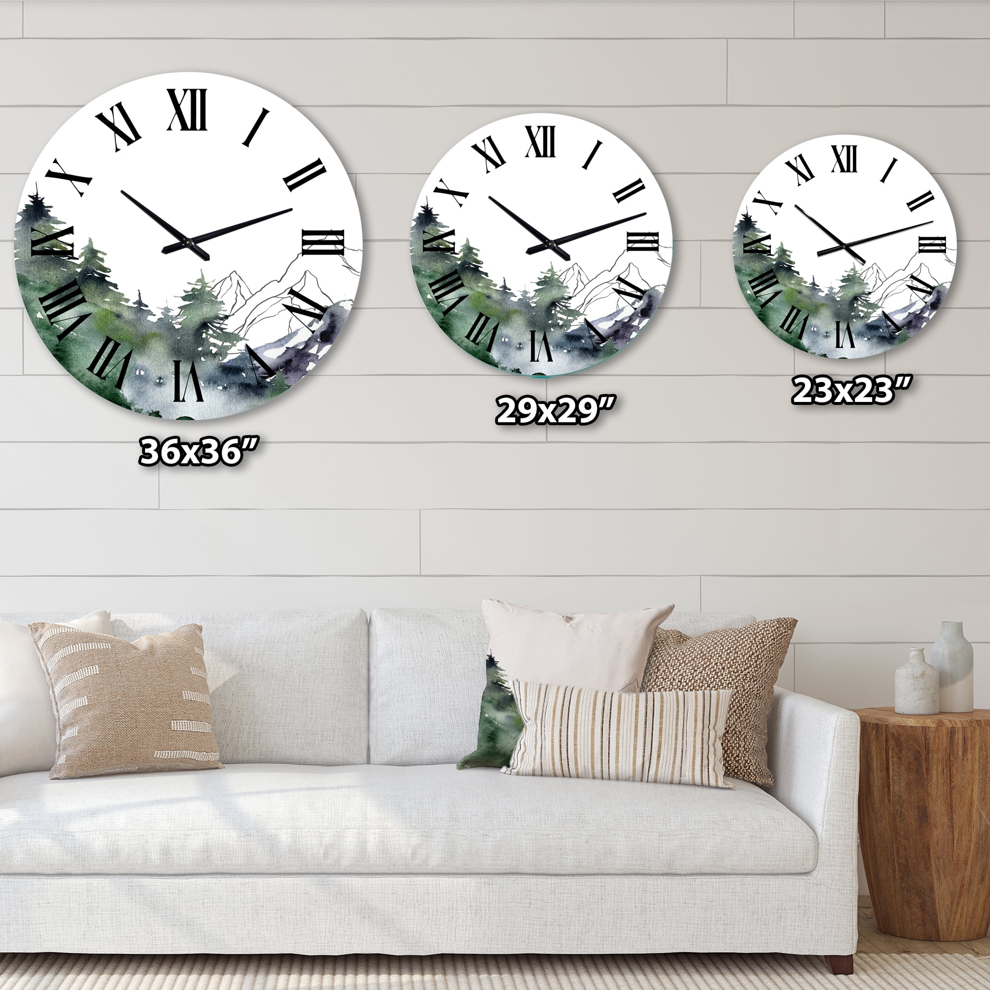 Designart 1 in Modern,Contemporary Wall Clock