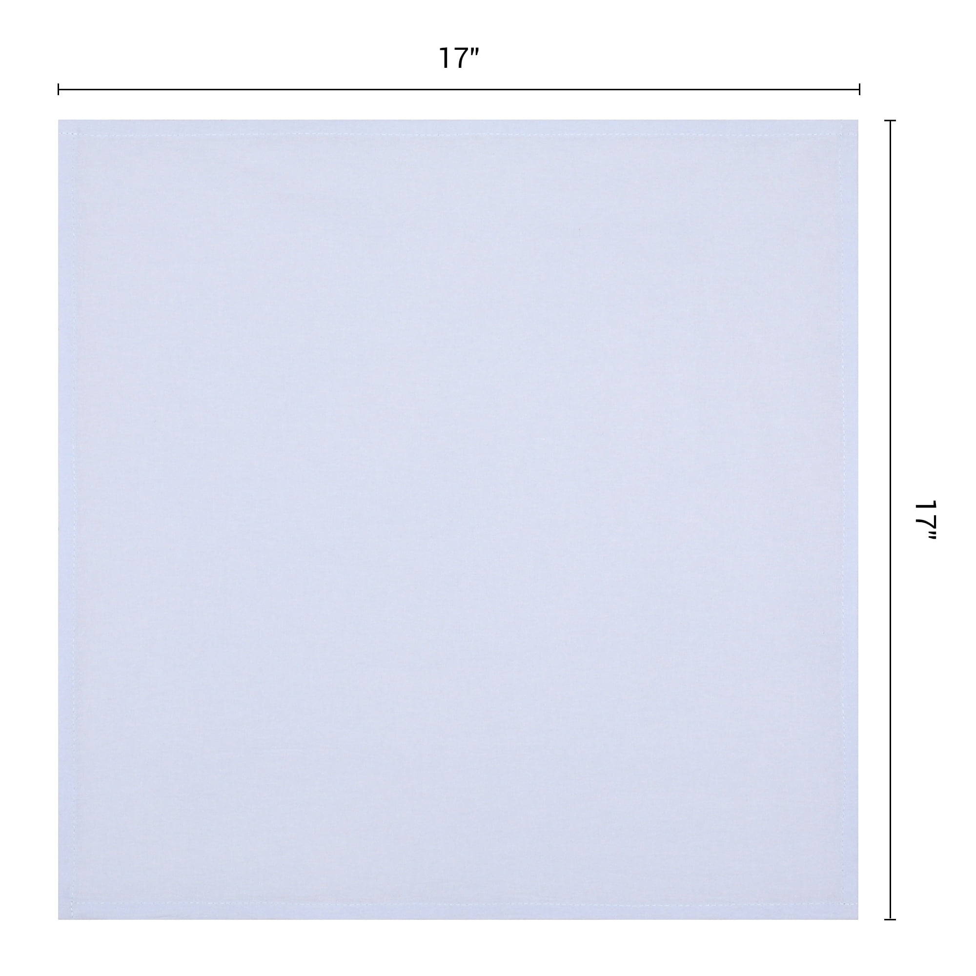 Unique Bargains 12Pcs Cotton Washable Reusable Events Cloth Napkins Sky Blue 16x16inch