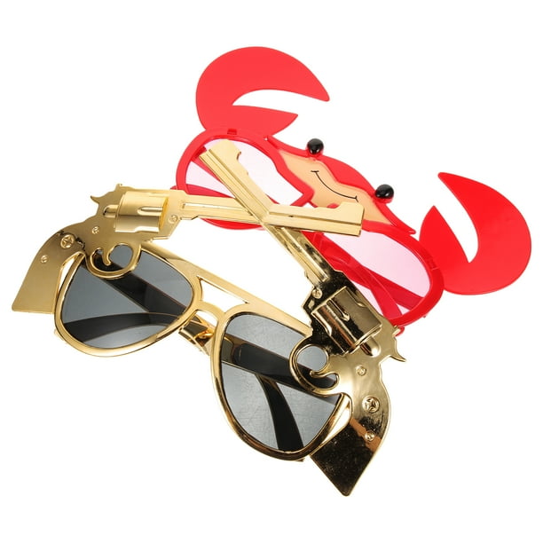 2 Pcs Funny Eyeglasses Novelty Designed Eyewears Halloween Party