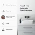 thumbnail image 5 of Dispensador automático de jabón de 10.1 fl oz, dispensador de jabón sin contacto, dispensador de jabón líquido automático impermeable IP65, dispensador de jabón manos libres para cocina, baño, hotel (, 5 of 5