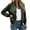Army Green, variant on Women Solid Zip Up Bomber Jacket Stand Collarless Ribbed Cuffs Hem Long Sleeve Lightweight Windproof Outerwear Relaxed Fit Casual Bomber Coat With Multi Functional Side And Sleeve Pockets