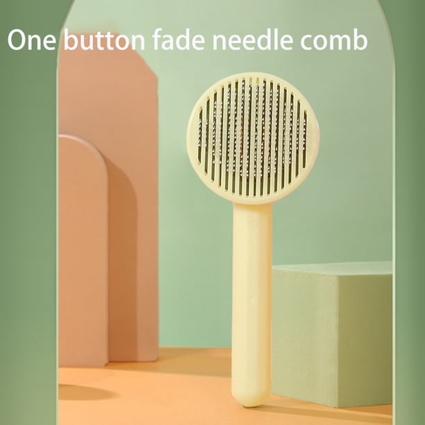 Peine para el cuidado del cabello, cepillo para el pelo, limpieza para gatos, suministros para mascotas (amarillo) Ndcxsfigh Para estrenar