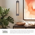 thumbnail image 5 of WV339123VBCR-Alora Lighting-Sabre - 8W LED Bath Vanity-22.38 Inches Tall and 4.38 Inches Wide-Vintage Brass Finish, 5 of 7