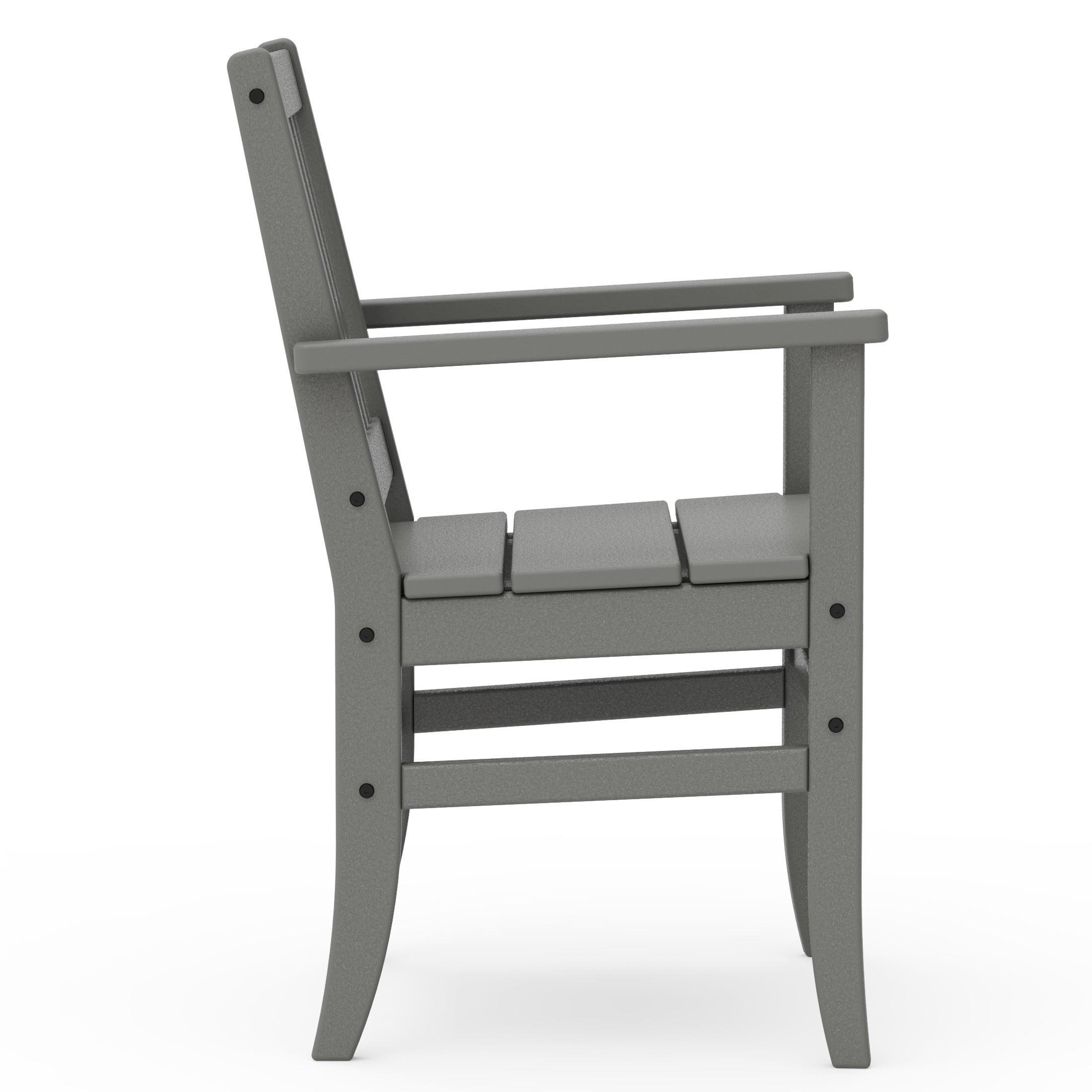 Better Homes & Gardens by POLYWOOD Southlake Outdoor Dining Arm Chair (2 Chairs), All-Weather HDPE, Patio Seat, Slate Gray