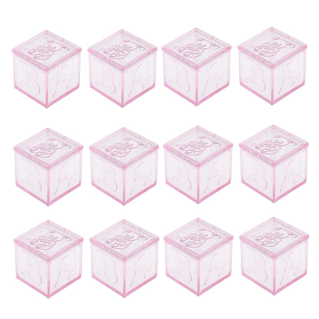 12x Square Shape Candy Chocolate Gift Box Wedding Baby Shower Party Favor Supply 