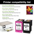 thumbnail image 2 of Cartuchos de tinta MANNERES 64XL de repuesto para HP 64XL Combo, 2 of 7