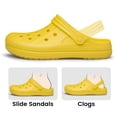 thumbnail image 3 of YHOON Garden Shoes Clogs Men and Women Marbled Clogs Slides Sandals Slip on Unisex Slippers Beach Pool Shower Water Shoes Yellow Size 6 Women/4 Men, 3 of 7