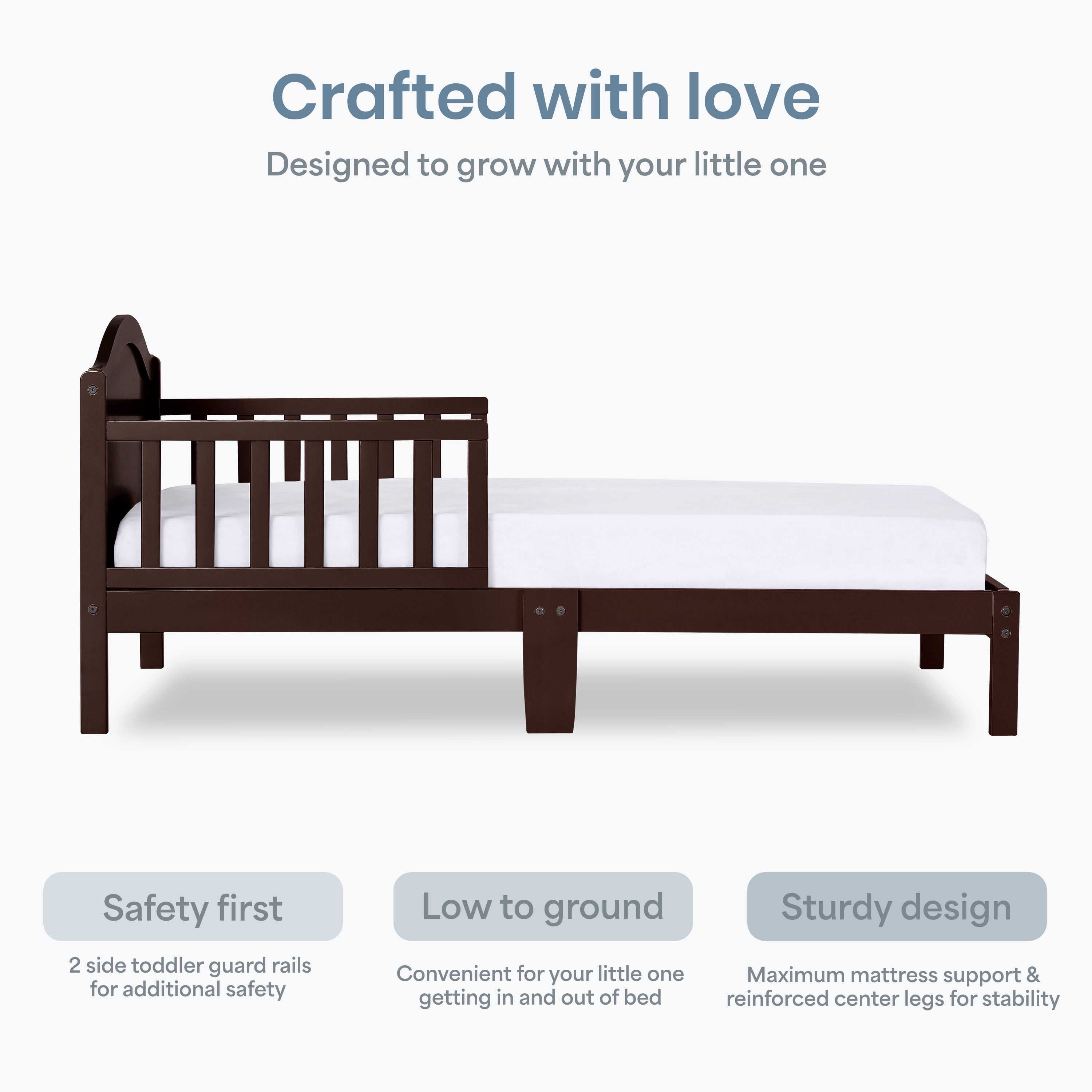 Dream On Me Sydney Toddler Bed, Espresso