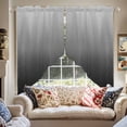 thumbnail image 3 of Swag Curtains Valances for Windows, Gray Black Ombre Short Kitchen Window Curtains Over Sink, Aesthetic Abstract Watercolor Cafe Curtains Panel Set Of 2,Rod Pocket, 63 Inches Length, 3 of 8
