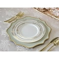 thumbnail image 3 of " OCCASIONS " 40 Pieces 13'' Round Acrylic Plastic Wedding Chargers, Dinner Party Decoration Charger Plates (Scalloped Dolphin Gray & Gold), 3 of 5