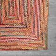 thumbnail image 2 of LR Home Ian 7'6" x 9'6" Rainbow Braided Stripe Indoor Area Rug, 2 of 5