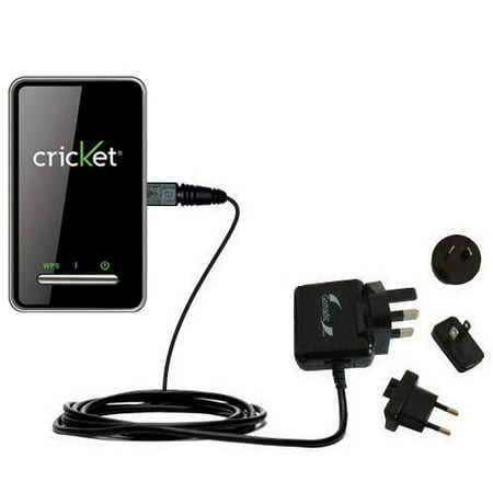 International AC Home Wall Charger suitable for the Cricket Crosswave WiFi Hotspot - 10W Charge supports wall outlets and voltages worldwide - Uses