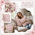 thumbnail image 3 of Floral Throw Pillow Covers 18 X 18 Inch, Spring Plant Print Linen Cushion Case for Living Room Sofa Couch, Easter Decoration Flower Pillow Sham for Home Decor Home Bedroom Easter Decorations 1pcs C, 3 of 6
