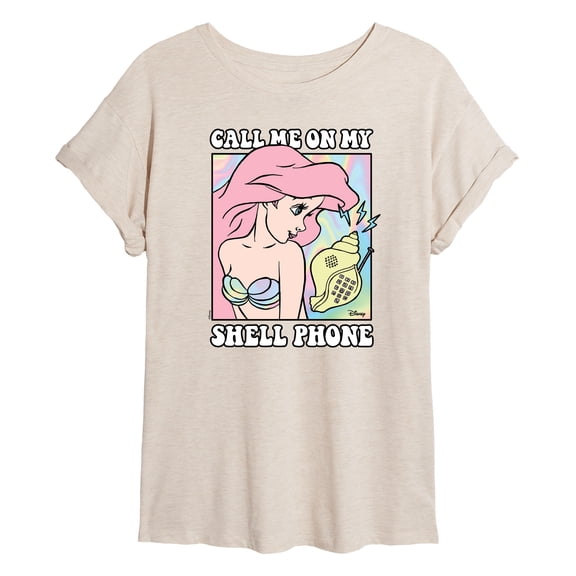 Disney - Ariel Shell Phone - Juniors Ideal Flowy Muscle T-Shirt