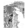 thumbnail image 2 of Wang, Melissa 15x18 White Modern Wood Framed Museum Art Print Titled - BandW Us Cityscape-Miami, 2 of 4
