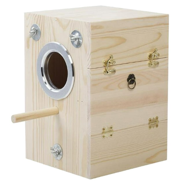 Caja de Cría de Pájaros Kusrkot para Pinzón Agapornis Cockatiel Budgie Parrot Caja de anidación de pájaros