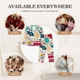 thumbnail image 7 of Vsdgher London Symbols Pajamas Set Long Sleeve Sleepwear Womens Button Down Nightwear Pj Sets-X-Large, 7 of 7