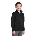 thumbnail image 4 of SPORT-TEK Boys' Sport-Wick Fleece Full-Zip Jacket YST241 Black Medium, 4 of 6