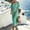 Green, variant on QUNYINEY One Shoulder Vacation Dresses for Women Summer Striped Long Puff Short Sleeve A Line Dress Loose Fit Casual Dresses