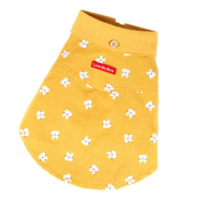 Tipo Formal De Dibujos Animados Mascota Perro Gato Ropa Chaleco Camiseta para proteger Ropa Amarillo XL Zulema Camisa de la capa del gato del perro del animal doméstico