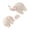 White Pink, variant on lanema 3Pcs Colored Elephant Family Figurine Ceramic Statue Housewarmings Gift