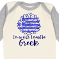 thumbnail image 4 of Inktastic I'm So Cute, I Must Be Greek Sunflower Boys or Girls Long Sleeve Baby Bodysuit, 4 of 5