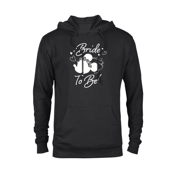 Disney Minnie Mouse Bride to Be Wedding Bridal Bachelorette - Pullover Hoodie for Adults - Customized-Black