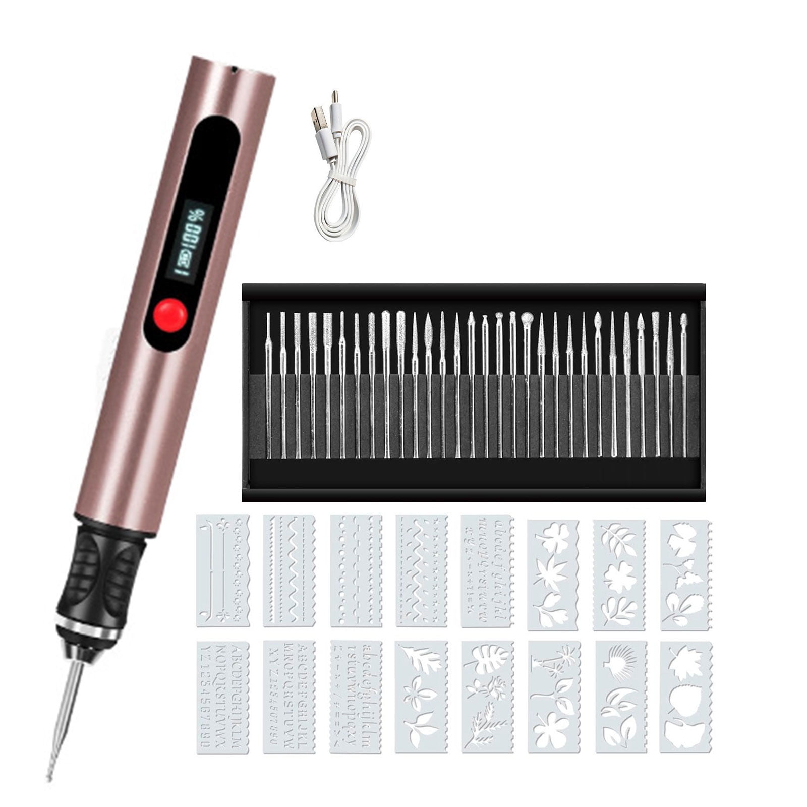 Multi-Function Engraving Pen Set, 3-Speed Adjustable Tool for Metal Glass & Ceramics, Portable Cordless Design