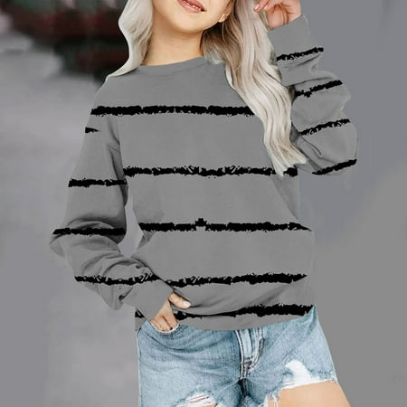 

Ganfancp Girls Oversized Crewneck Sweatshirt Fashionable Long Sleeve Pullover for Kids 1-12 Years Soft Cotton Blend Versatile Daily Wear Holiday Gift Finder