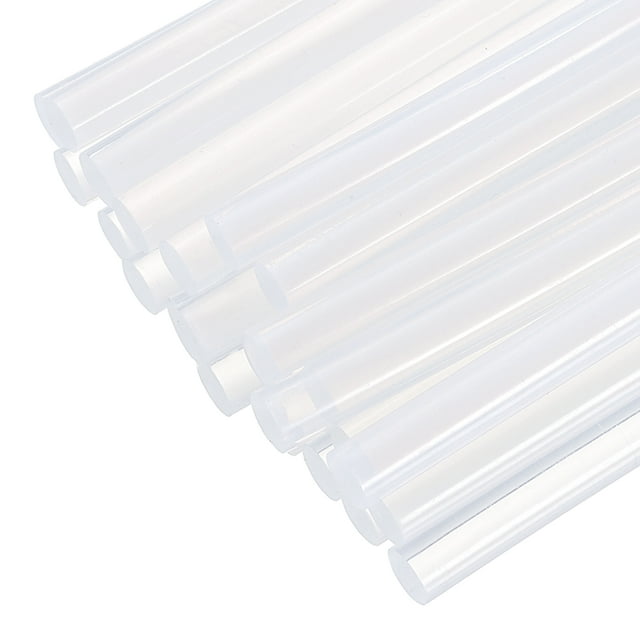 24 Pack Mini Hot Glue Sticks, 0.28" Dia x 3.94" Long EVA Glue Gun Sticks, White Clear