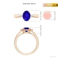 thumbnail image 4 of ANGARA Natural Tapered Shank 1.25 ct Tanzanite Ring with Diamond Accents in 14K Rose Gold for Women (Size-8x6mm) | December Birthstone, Anniversary, Jewelry Gift for Women | Natural Tanzanite Ring, 4 of 8